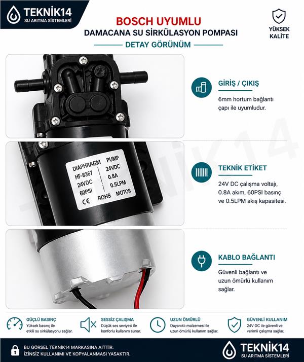 BOSCH SU SEBİLİ DAMACANA SU SİRKİLASYON POMPASI