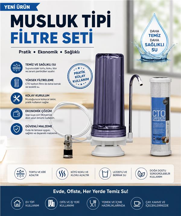 Musluk Tipi Filtre Seti - Şeffaf