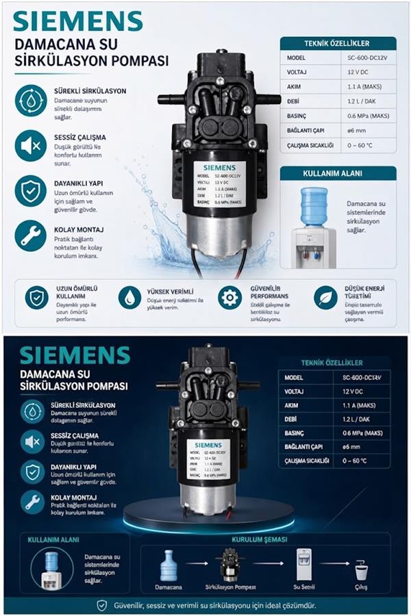 SİEMENS DAMACANA SU SİRKİLASYON POMPASI