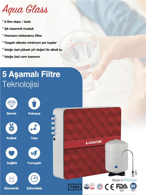 Aquaglass Seri - Pompasız Su Arıtma Cihazı