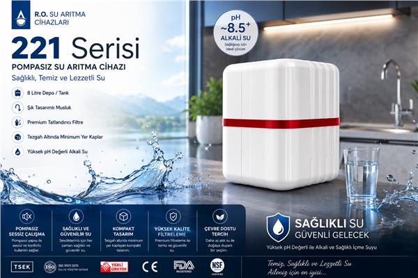 221 ŞEFFAF SERİ - Pompasız Su Arıtma Cihazı